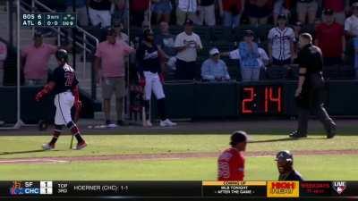 [Highlight] [Highlight] The Braves first spring training vs. the Red Sox ends with a pitch clock violation strikeout.