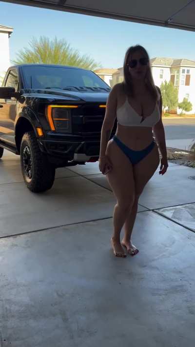 Because you lost the bet, your mom's gotta give your buddy a bikini car wash. At least you can goon from the window of your room.