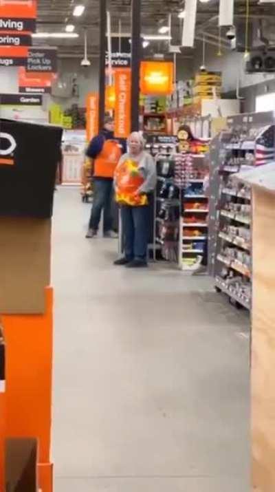 Yeah, let's just be thr most annoying people at the home depot....