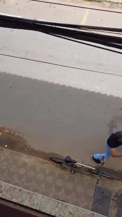 He asked for it on his leg, he received it in the face.