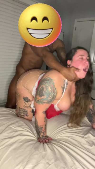 New 35 minute tape out now | Christmas lingerie, white fishnets | spanking, creamy pussy, choking. 