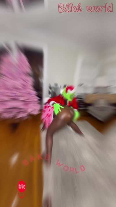 The Grinch couldnt get enough so he came n took her Gift that Santa left til it Squirted