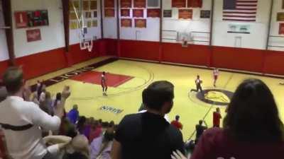 Kid will win $10,000 in college tuition if he can make a free throw, layup, and half court shot in 30 seconds. Wait for the ending.