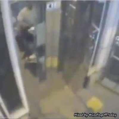 Handicapped Korean man scoots to his death.