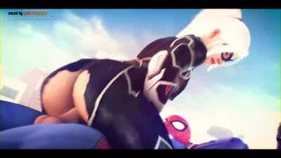 Black Cat Rides Spider-man Cock (Sound Update) (Bayern3D) [Marvel]