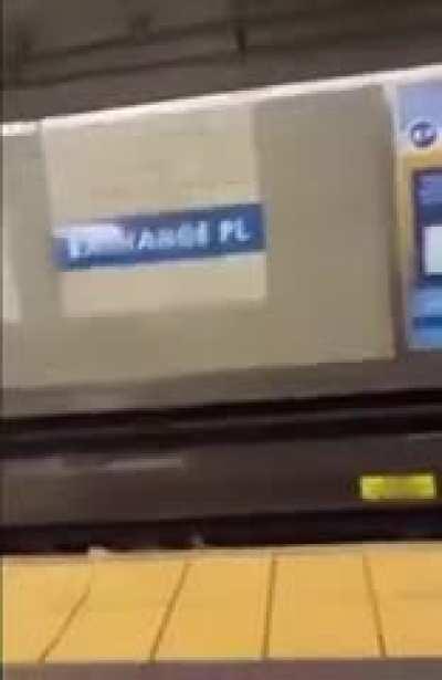 Woman kicks old lady onto train tracks after she coughed next to her