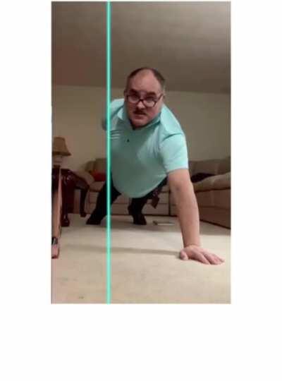 To do a no-hand push-up