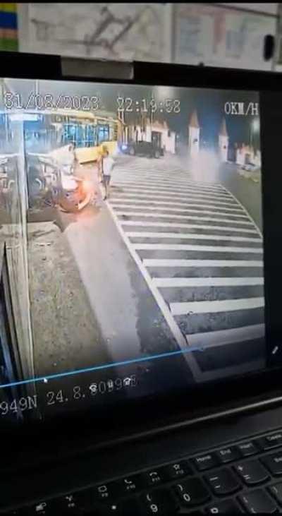 Speeding BMW hits two buses