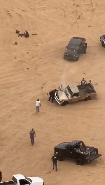 Dune Disaster in the desert