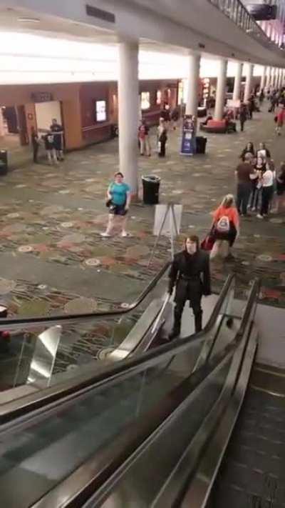 I don't like escalators, they're slow, crowded and hard to walk up