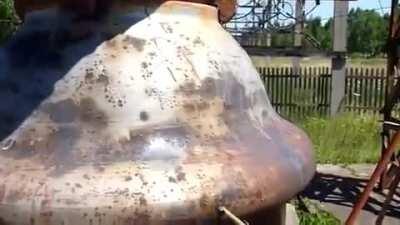 Listening to radio with grass