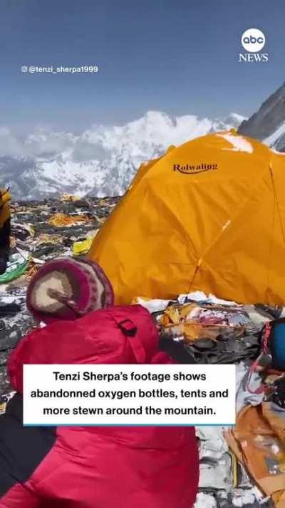 Nepalese sherpa posted a video of what he described as 
