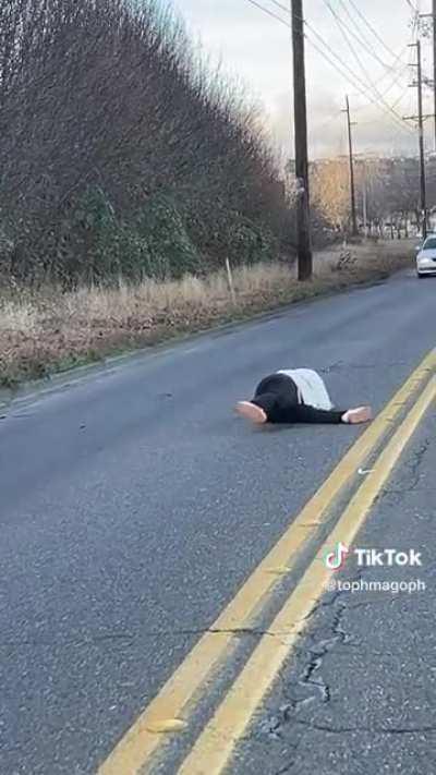 Rolling in the street and doing just fine