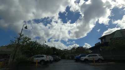 After rain shower lapse in Haleiwa, HI. Shot by my GoPro 11 that I left running in my car.