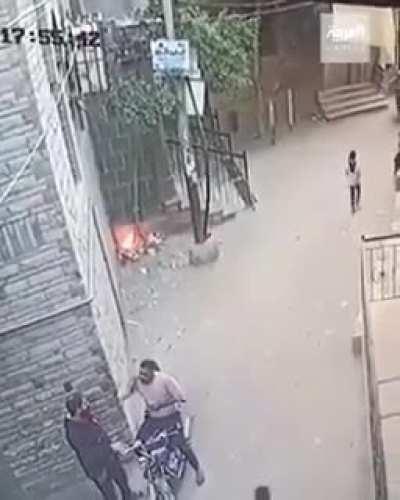 Black cat Seems to Start A Fire