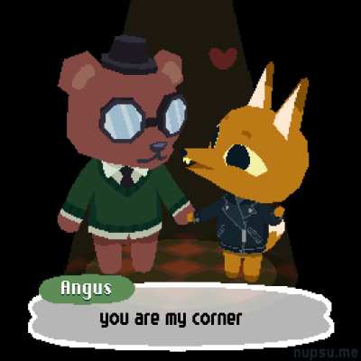 Gregg 💘 Angus (Night in the Woods x Animal Crossing)