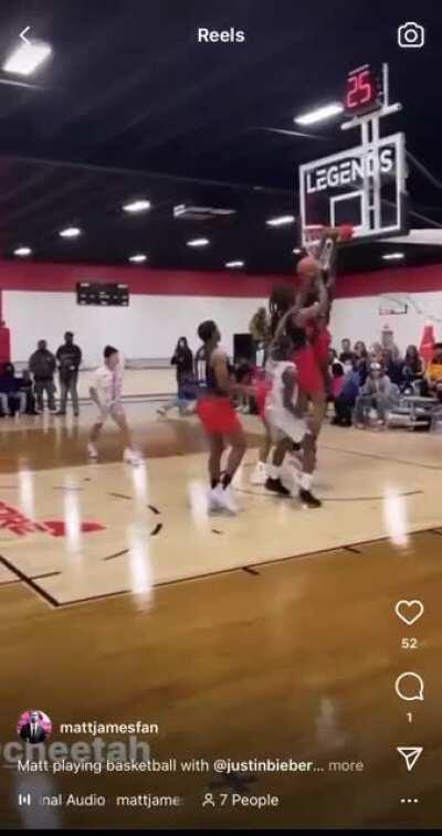 Basketball with Matt and Justin Bieber