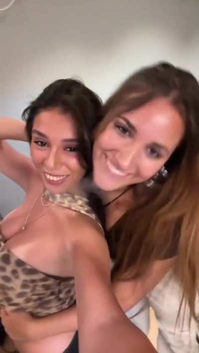 Agam with her friend 