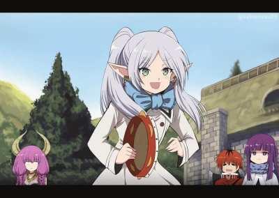 Frieren with Hand Drum (富士茄 鷹 Pixiv)