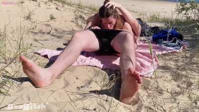 Throated and Swallowed Cum at The Beach