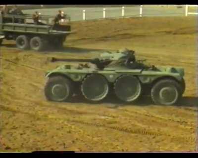 Panhard EBR is a French Armored Reconnaissance Vehicle designed in the 1950s by Panhard for the French Army and later used across the globe. It had 4 wheels, but the middle two were kept up for high speed travel and lowered when additional traction was ne