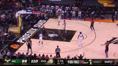 [Highlight] Chris Paul goes coast to coast, put the moves on Giannis, and lays it up plus the foul