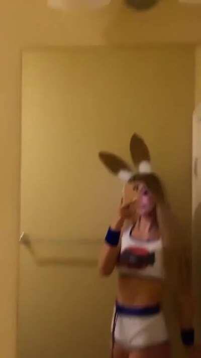 She's really blessing us with her ass tonight.