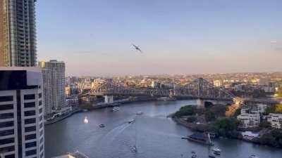 Getting a close up on the C-17A from the 27th floor.