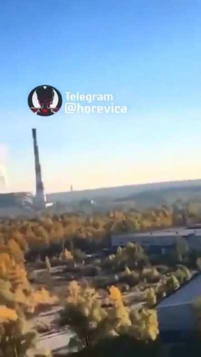 Russian cruise missile reportedly intercepted during attack on a Ukrainian power plant