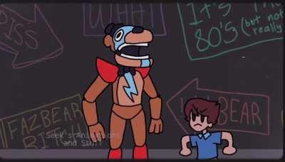 Glamrock Freddy explaining the FNAF lore