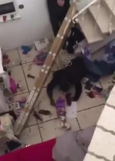 Christmas lights might not be a good idea for this man