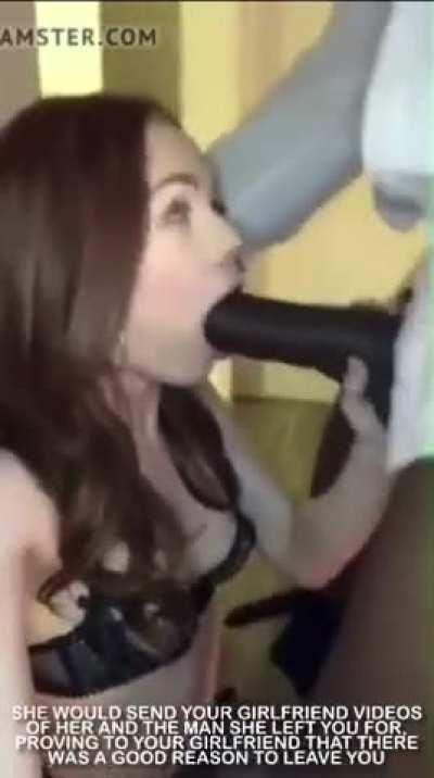 Her lips barely fit around it