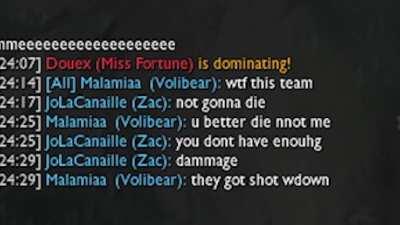 I have a standing theory that the lower elo you go, the worse the English becomes.