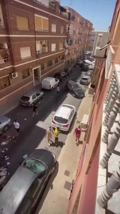 To slow a car in a residencial area