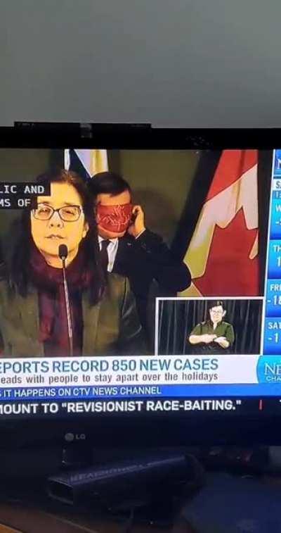 I was watching the news and caught this beauty, couldn't stop laughing