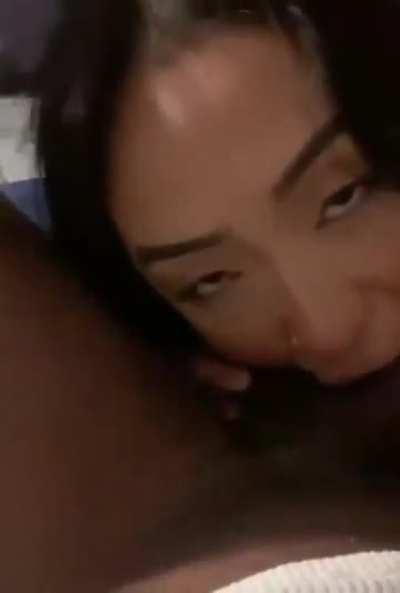 bad asian bitch giving head