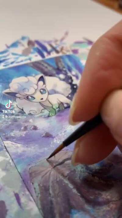 [OC] I’ve gotten a few requests for Alolan Vulpix, so here’s a Vulpix alter!:))