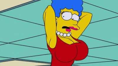 Marge shows her big boobs off