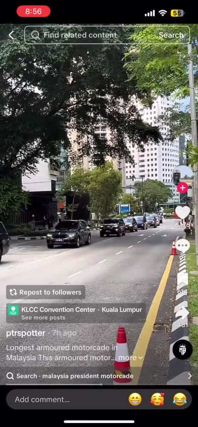 Trump’s motorcade in Kuala Lumpur