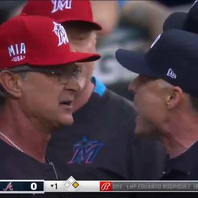 [Highlight] Marlins Manager Don Mattingly Argues With Umpire