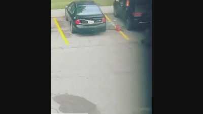 Woman setting jeep on fire nearly blows herself up