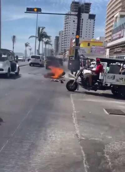 to rev & show off a bike 