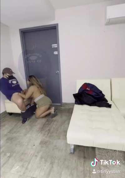 Having some Free Use fun with the DoorDash delivery guy