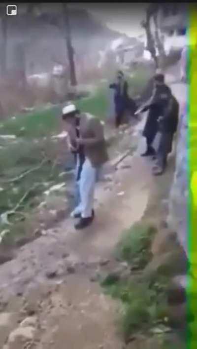 Idiot plays with a loaded gun.