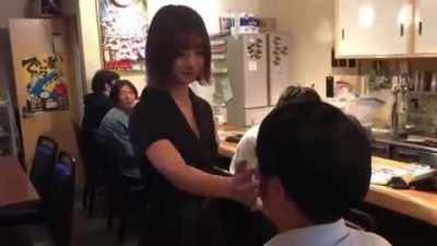 This bar in Japan allows the waitresses to slap costumers