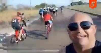 Get off the road, that's what the slap means.