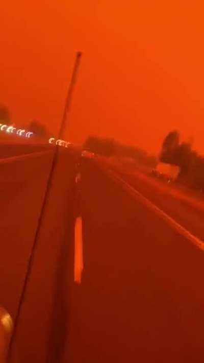 Northern California sky just after noon today.