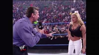 “Be a good girl trish and get on your knees” - trish stratus