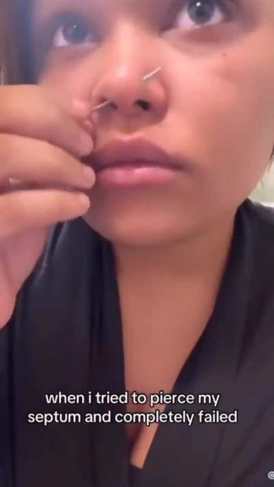 Trying to do Septum piercing at home