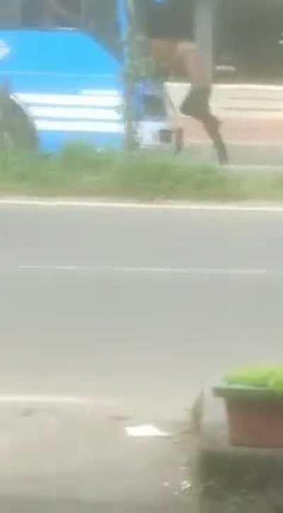 When you're high AF and decide to attack a bus